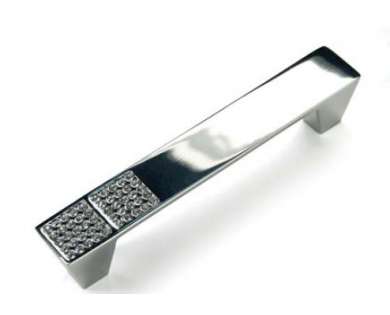 Мебельная ручка-скоба edson 2500 CHROME CRYSTAL 96 мм